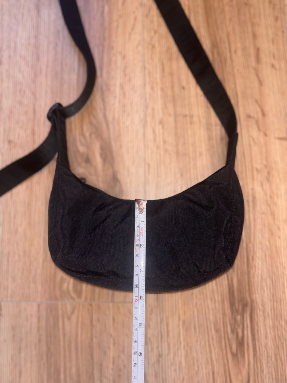 Baggu MINI Crescent Nylon Crossbody Bag Black - Picture 6 of 6